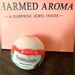 CHARMED AROMA peppermint Christmas bath bomb fizz ball NWT bracelet collection